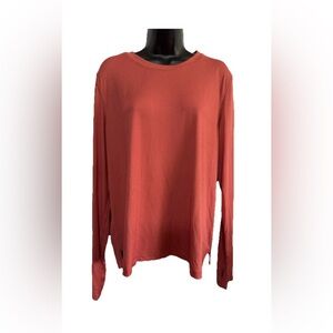 Danskin Terracotta Ribbed Workout Top  - Small going to Medium